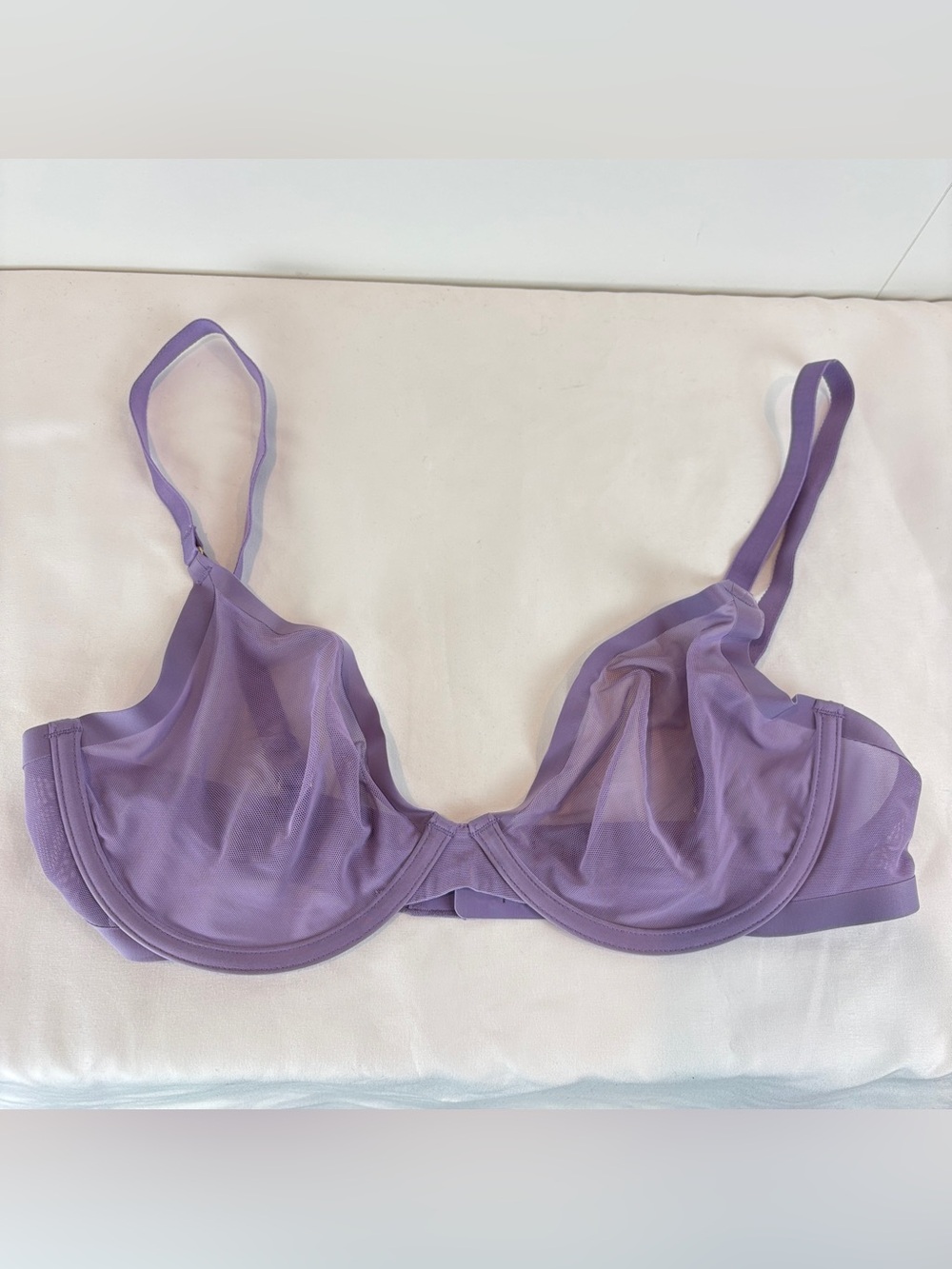 Cuup The Plunge Mesh Bra Amethyst Purple Sheer 36C Sexy Bodycon Feminine Cute